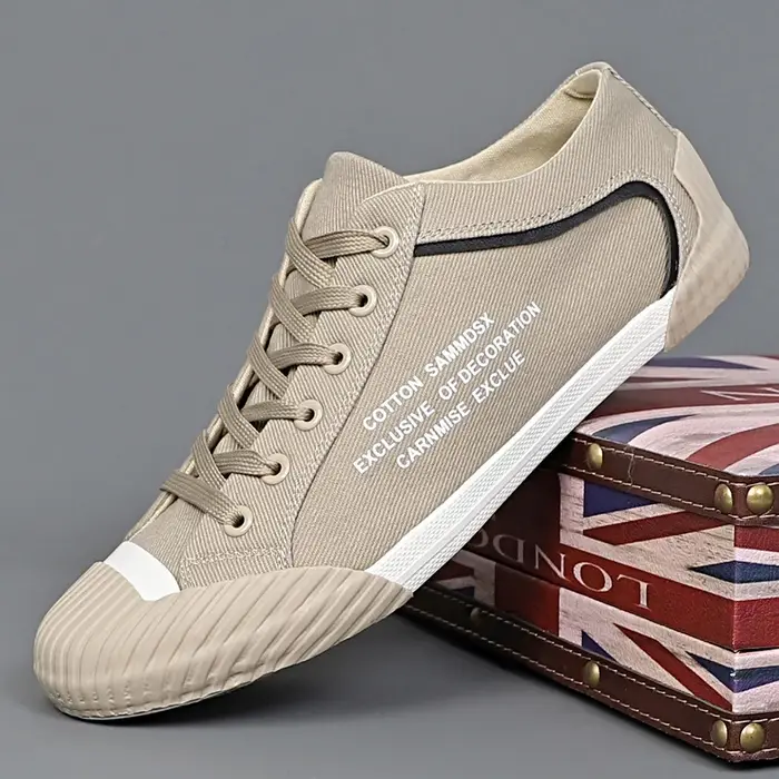 Hommes Toile Chaussures À Lacets Casual Sneakers De Mode pio Respirant Confortable Nouveau Chaud