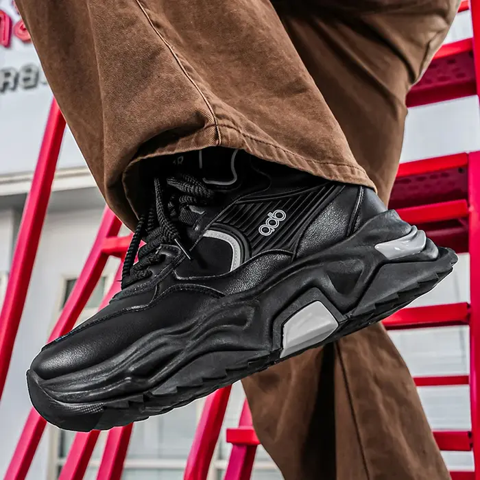 Chaussures montantes décontractées pour homme en cuir PU résistant à l'usure, nouvelle collection automne 2026, baskets antidérapantes tendance, bottines.