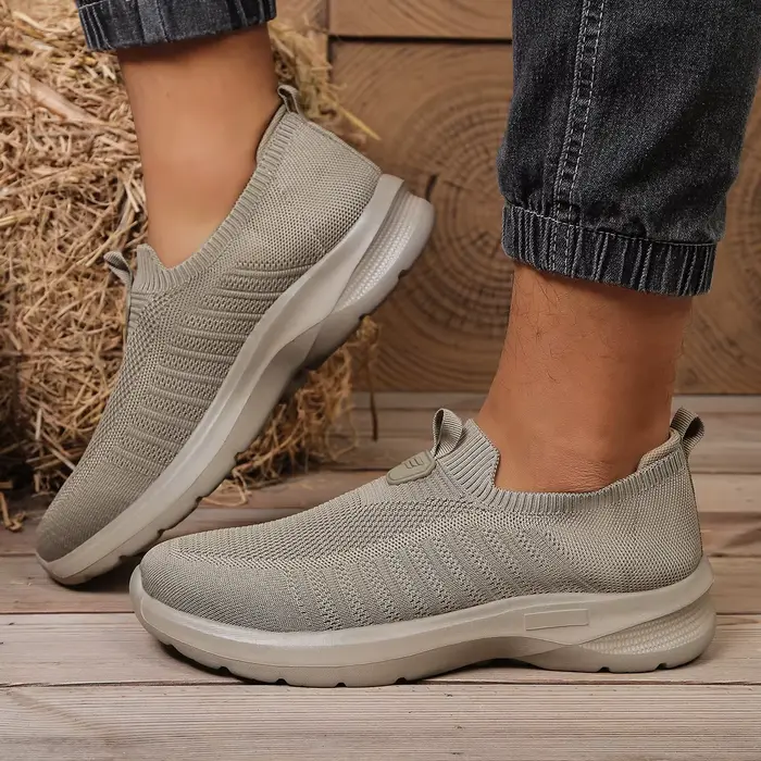 Chaussures quotidiennes monochromes en EVA pour hommes - Semelle légère et confortable - Convient pour la marche décontractée - Livraison gratuite