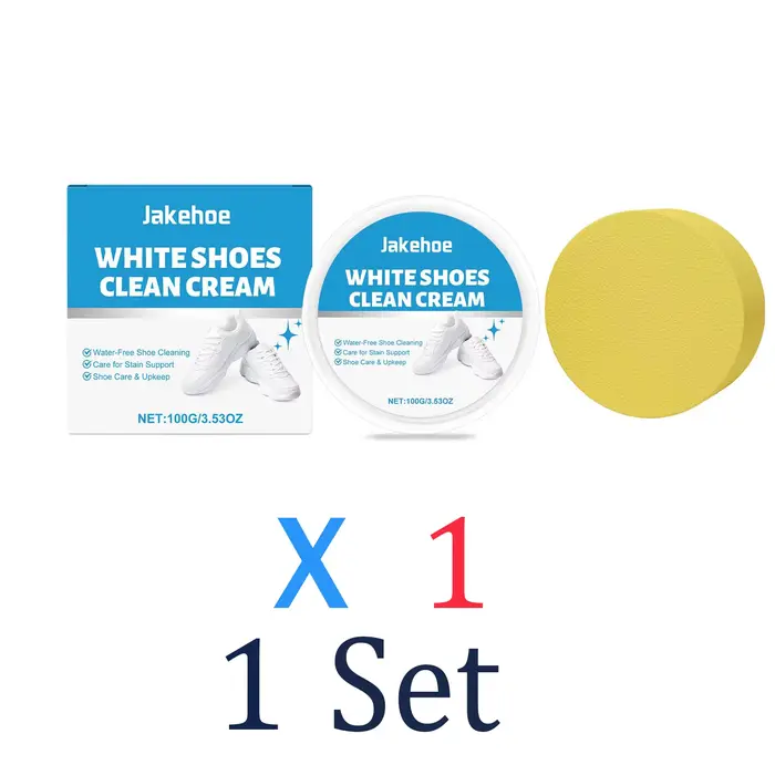 Crème Nettoyante Blanche pour Chaussures, Détachant pour Baskets, Pâte Nettoyante Sans Eau, Blanchim
