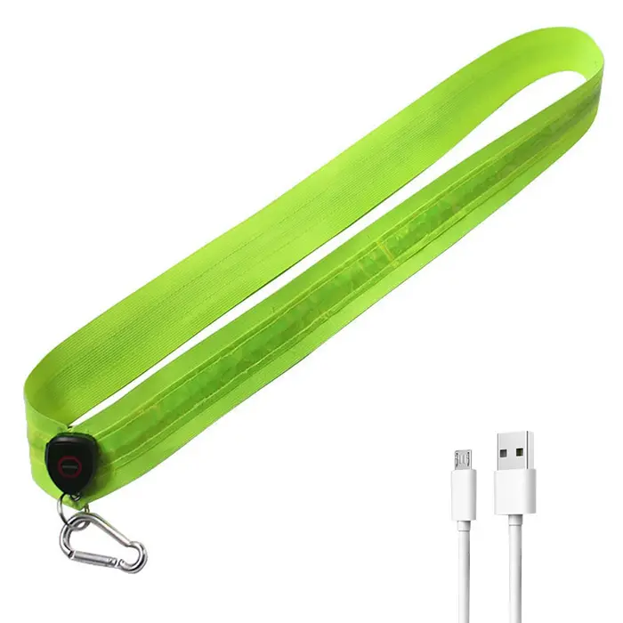 LED ceinture de course réfléchissante Rechargeable cyclisme LED bretelles sécurité nocturne randonnée en plein air Jogging marche équipement léger