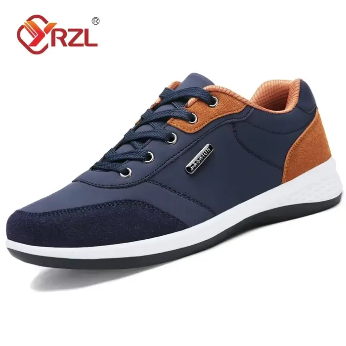 YRZL hommes chaussures printemps automne imperméable marche baskets loisirs mâle en cuir
