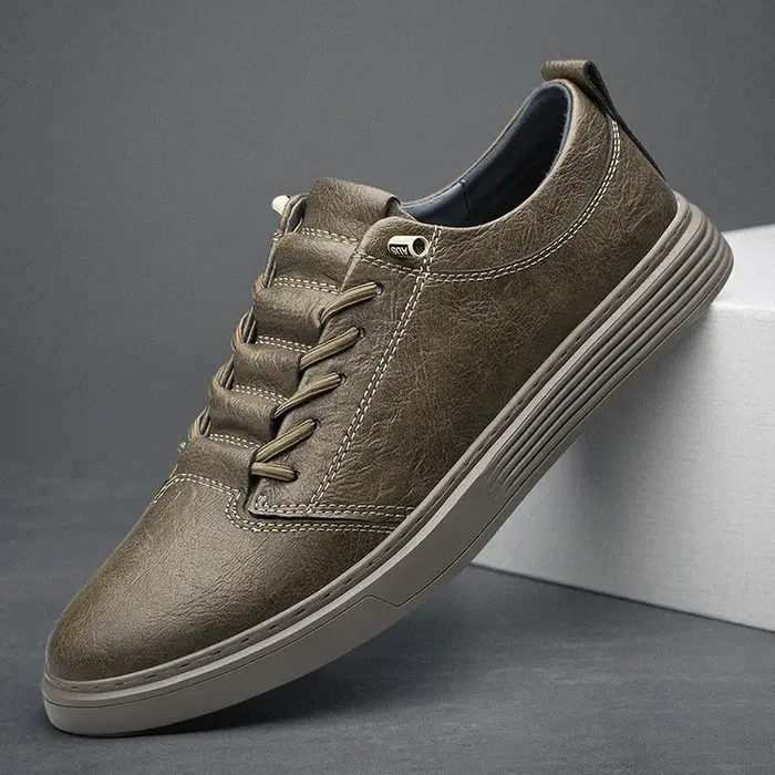 Chaussures décontractées en cuir véritable de créateur chaussures Oxford de sport de plein air noire