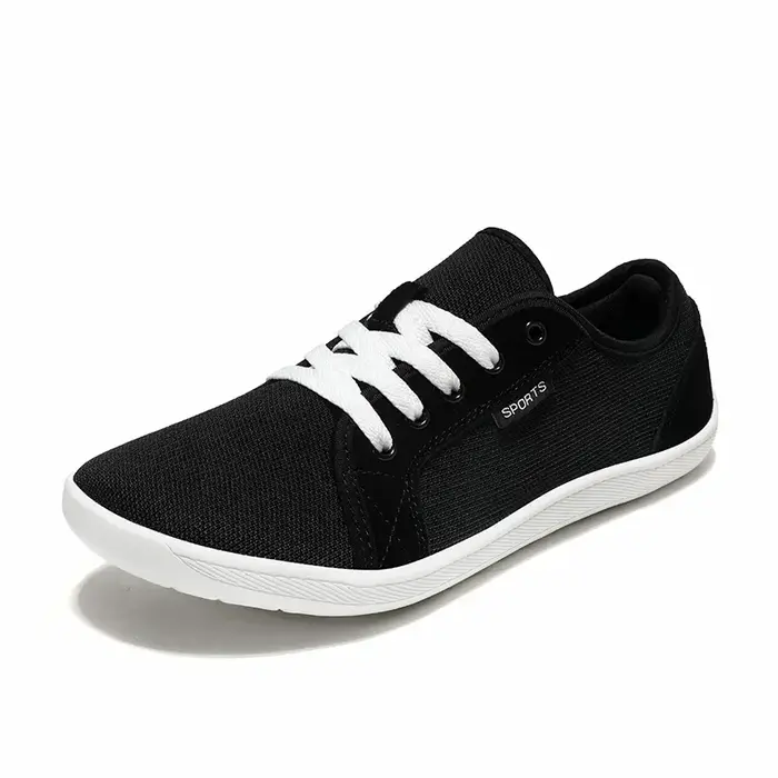 Chaussures de course décontractées pour hommes à bout large et semelle plate