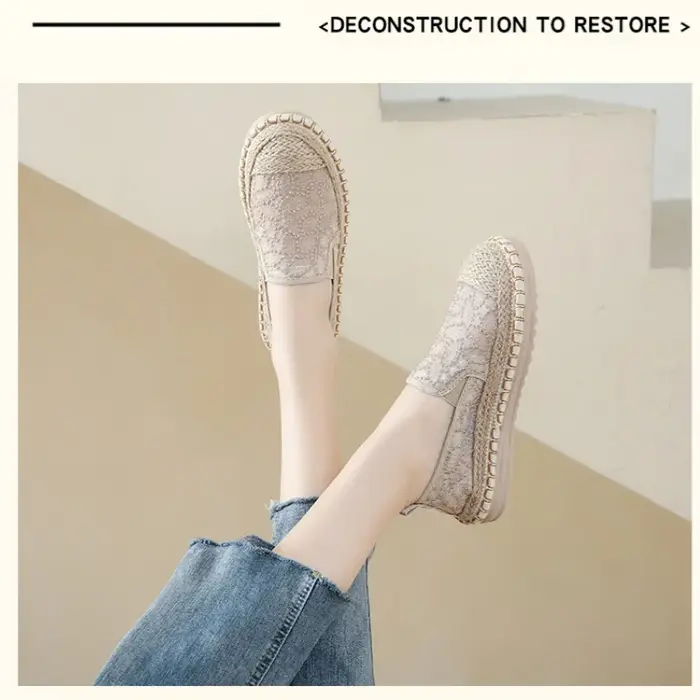 2025 chaussures De créateur tressé dentelle Patchwork