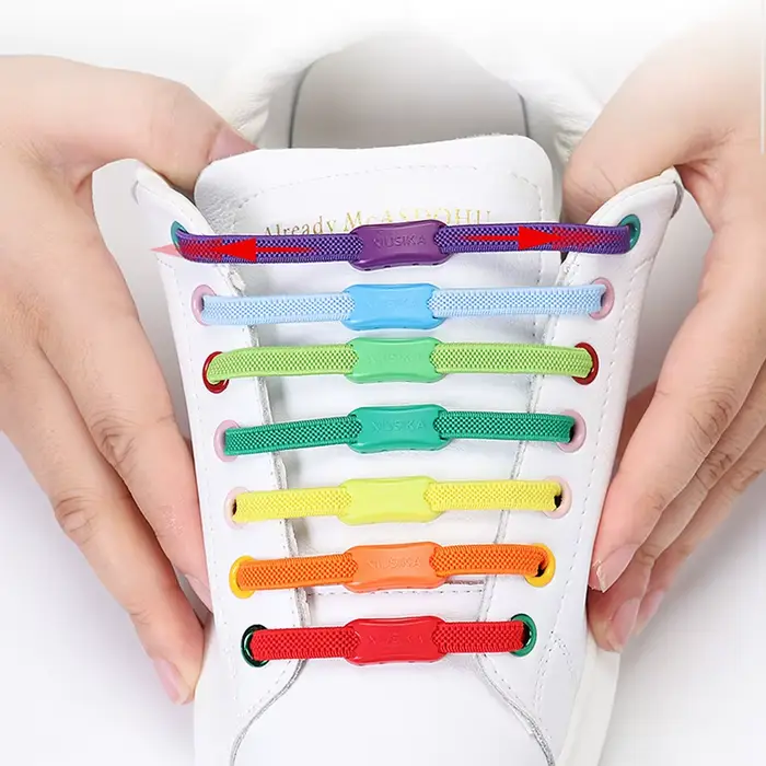 1 paire de lacets sans cravate chaussures plates élastiques enfants adultes baskets lacet rapide par