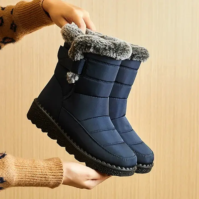 Bottes de neige plates imperméables pour femmes