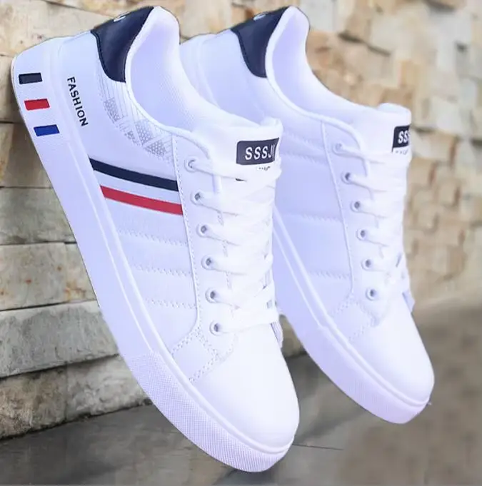 Baskets décontractées blanches confortables pour hommes