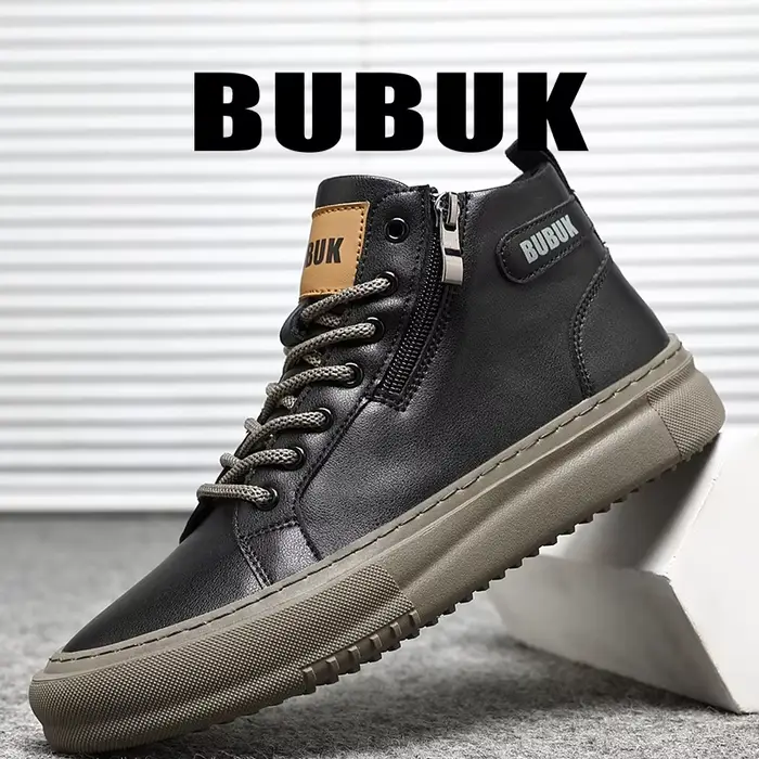 Bubuk Chaussures d'extérieur pour hommes, bottines mi-hautes tendance et confortables, adaptées à la randonnée et à l'alpinisme, chaussures pour hommes pour le style décontracté et le travail