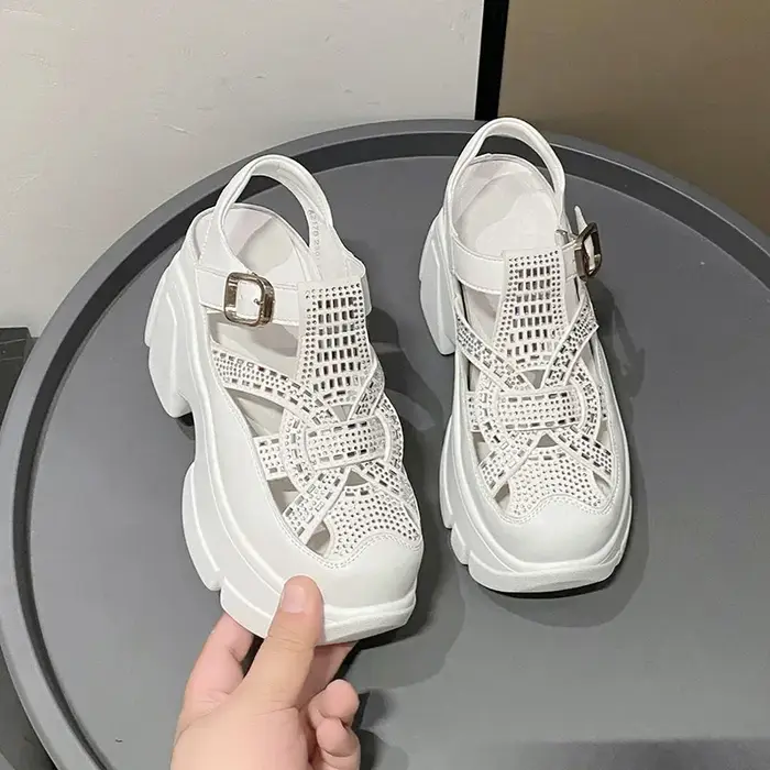 Papa sandales femmes 2025 été nouvelle plate-forme chaussures eau diamant sport