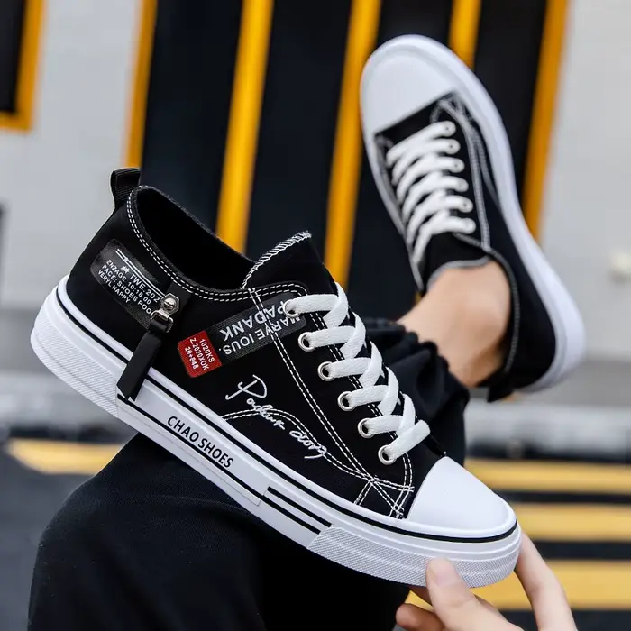 2025 été hommes toile baskets basses décontracté respirant chaussures pour adolescent à la mode lége