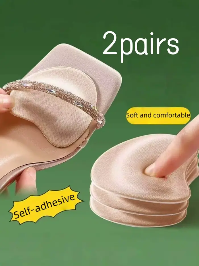 2 paires de coussinets en éponge absorbant la transpiration pour l'avant-pied, amorti spécial pour s