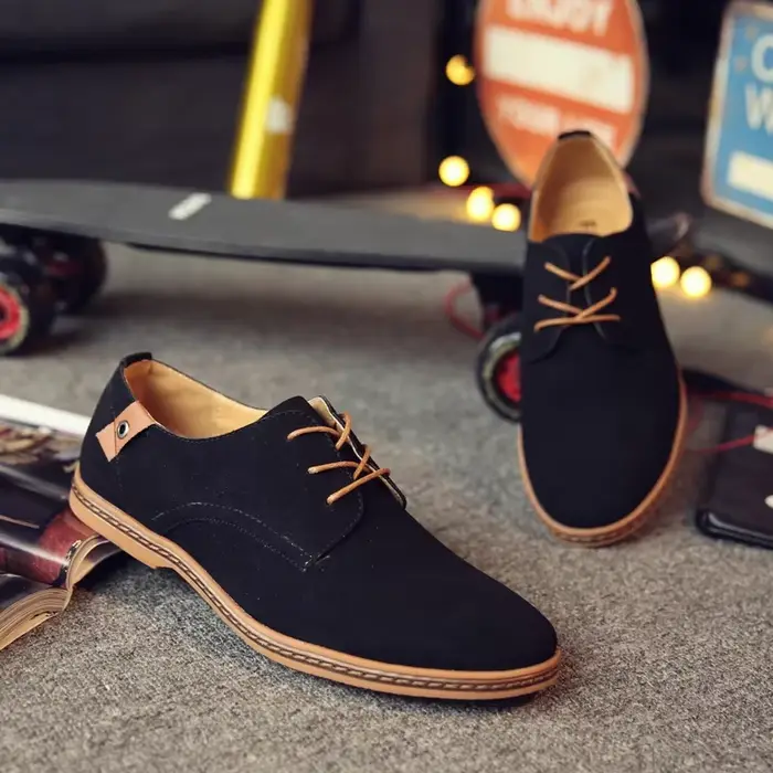 Oxford-Chaussures décontractées en daim pour hommes