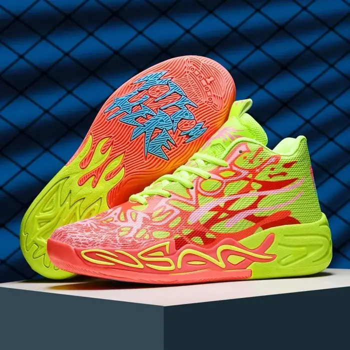 Chaussures de basket-ball montantes pour hommes, respirantes, amortissantes, antidérapantes, pour terrain extérieur, entraînement professionnel, chaussures de sport
