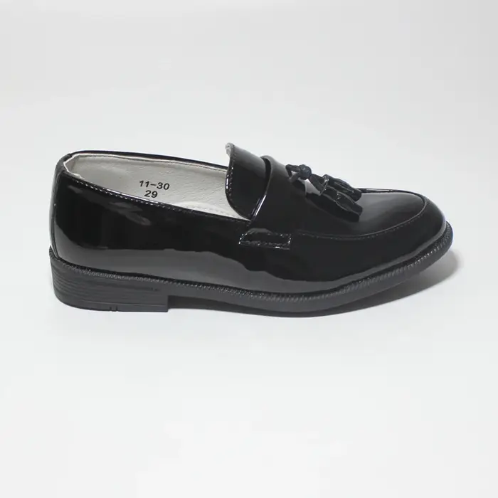 Chaussures en cuir PU verni souple pour garçons et adolescents