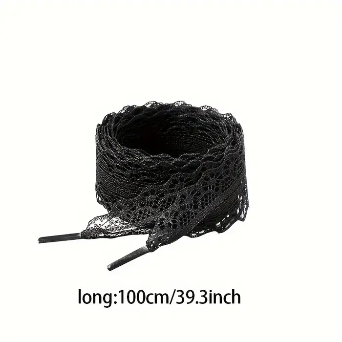 3 paires de lacets en dentelle