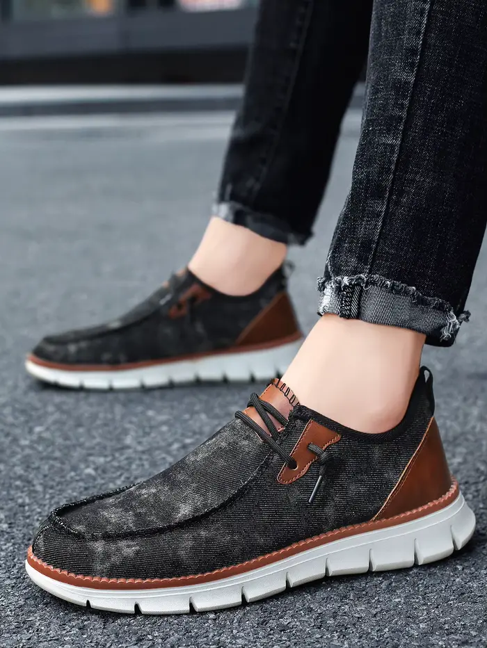 Nouvelles chaussures décontractées à lacets en patchwork Tie-Dye pour hommes
