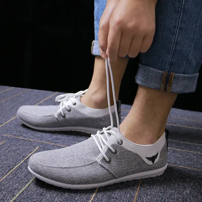 Chaussures en toile légères à lacets pour hommes