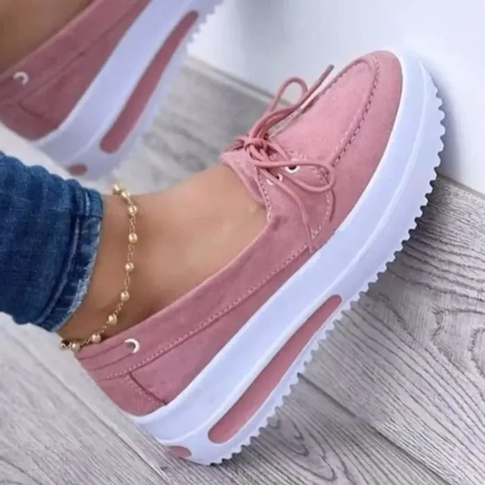 Baskets compensées à plateforme pour femme