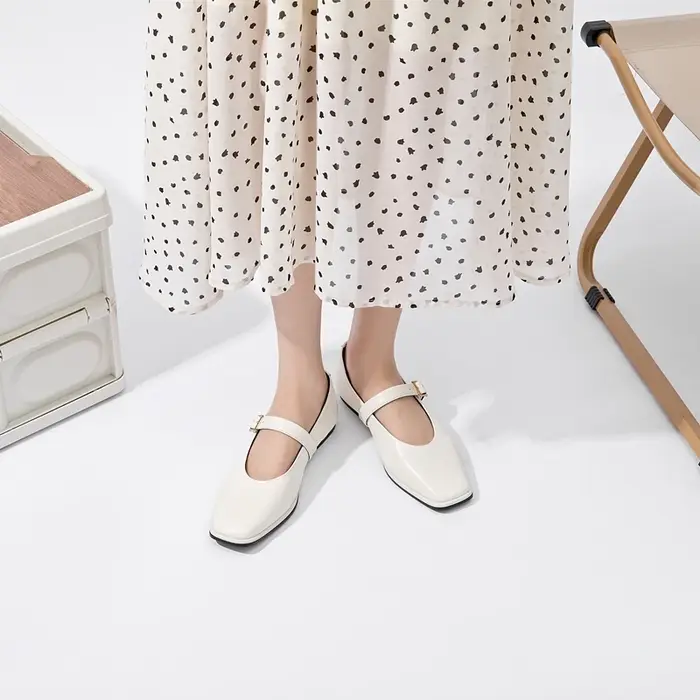 AIYUQI Chaussures Mary Jane pour femme en cuir véritable