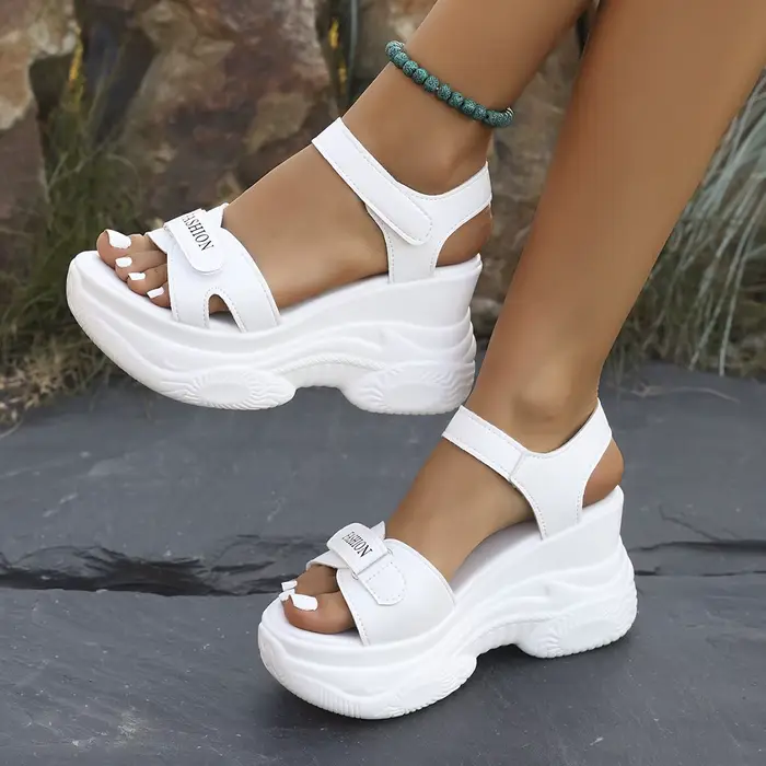 Femmes plate-forme sandales à talons compensés 2025 nouvelle mode chaussures confortables