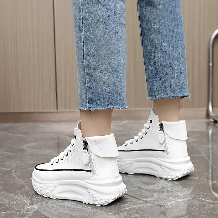 ZANPACE 2025 automne femmes baskets en cuir toile respirant vulcanisé plate-forme chaussures d'été mode Casualot
