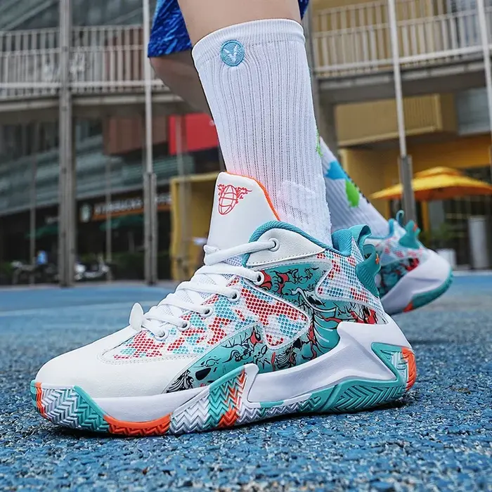 Hommes chaussures de basket-ball femmes unisexe respirant athlétique antidérapant formateur