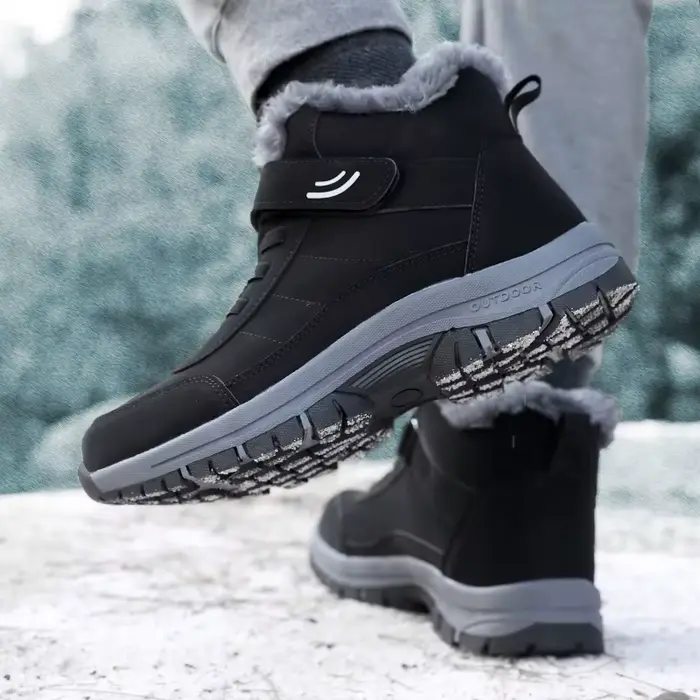 Bottes de neige pour hommes, chaussures d'hiver décontractées, plateforme antidérapante, bottines ch
