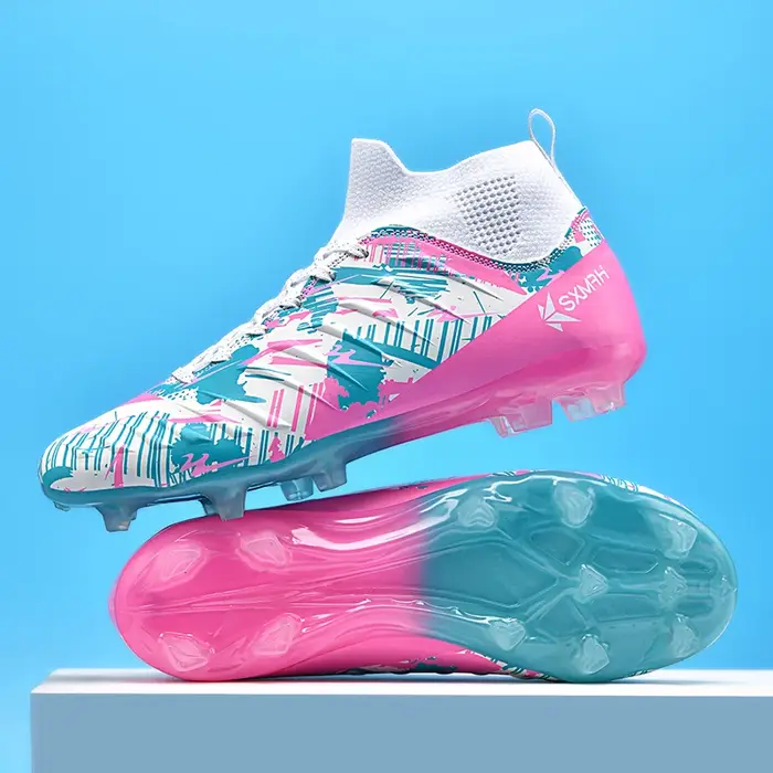 Chaussures de football à crampons longs AG pour hommes Genuine Double Star