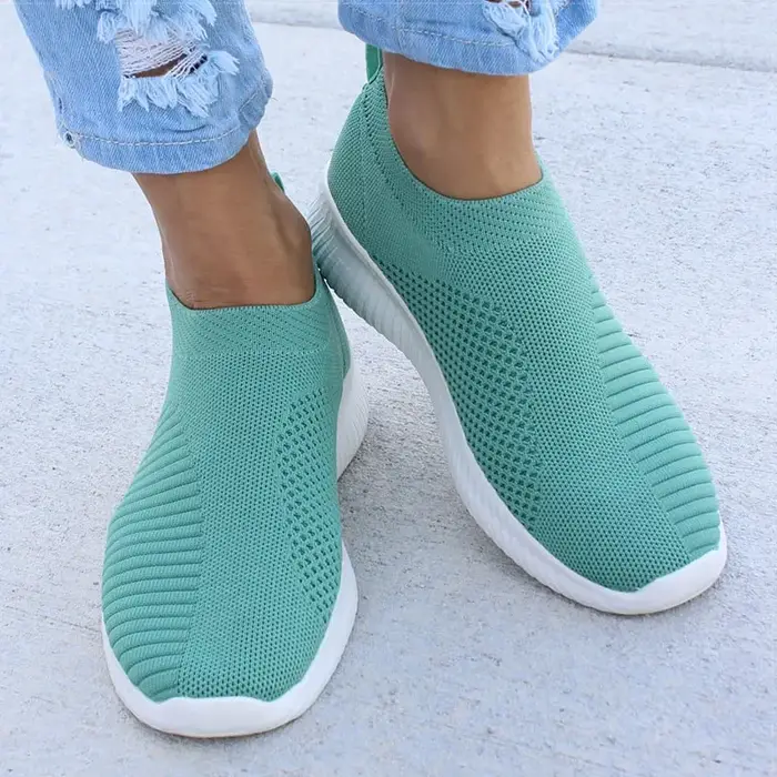 Femmes plat sans lacet Chaussures blanches Femme léger blanc baskets été automne Chaussures décontra
