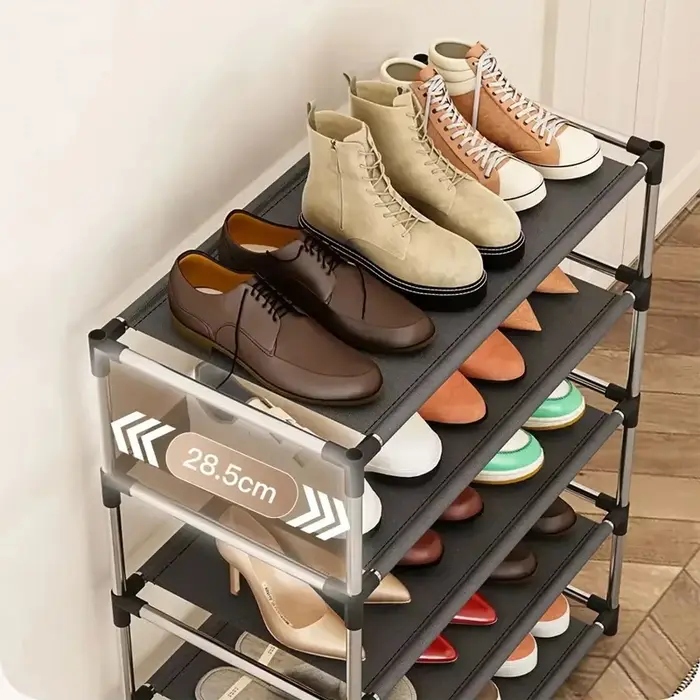 Étagère à chaussures en métal à 7 niveaux