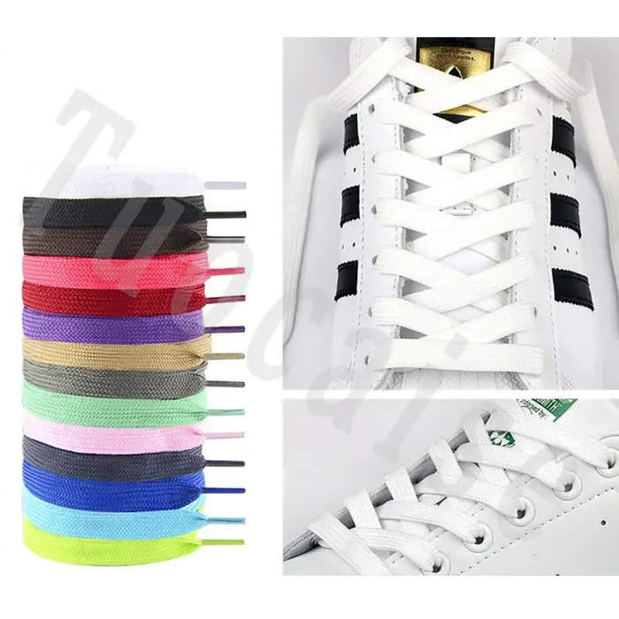 1 paire de lacets plats de 10mm de large pour chaussures de Sport lacet pour baskets/runner lacets d