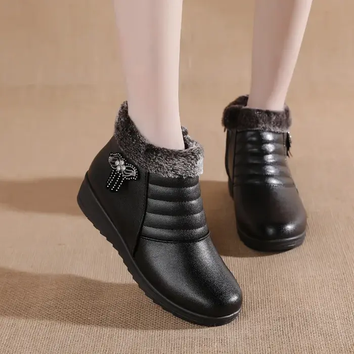 Chaussures d'hiver confortables doublées de polaire