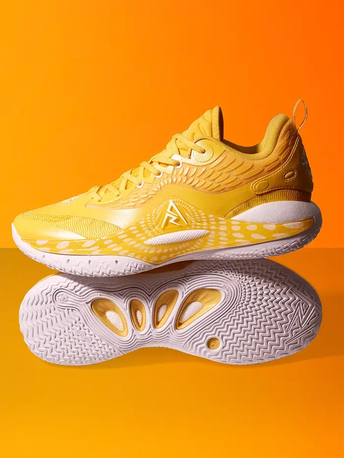RIGORER AR2 'Sunrise' Austin Reaves Chaussures de basketball professionnelles pour hommes - Mousse Showtime sur toute la paume, dégradé Sunrise, anti-roulis