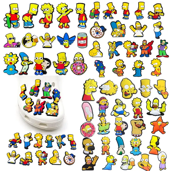 Offres Spéciales : Accessoires de Chaussures en PVC de la Série Anime Wacky Simpson
