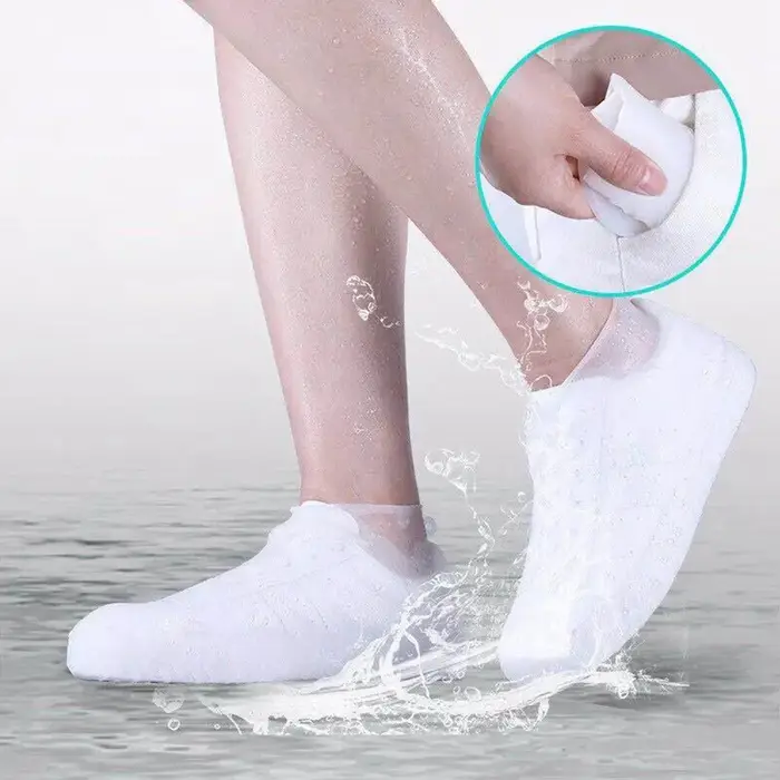 Couvre-chaussures de pluie imperméables réutilisables en Silicone