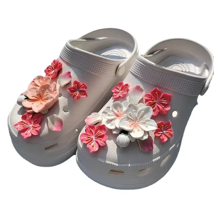 Breloques de chaussures pour filles, nouvelle mode, pour Branches et fleurs créatives, sabots, boucl