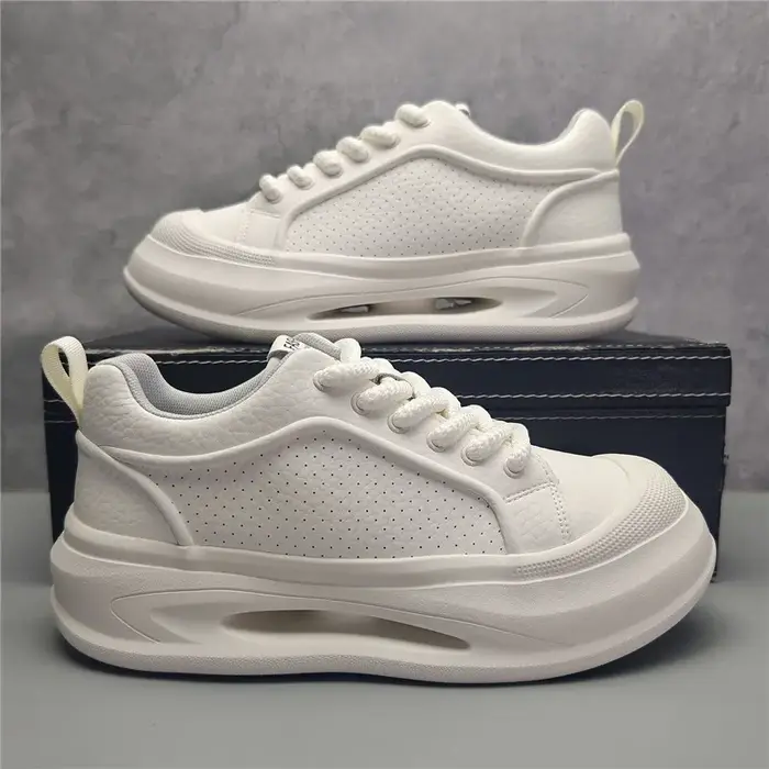 Nouvelles baskets coréennes à plateforme 2026 pour hommes, chaussures de course et de marche confortables, chaussures décontractées à lacets vulcanisées, baskets épaisses