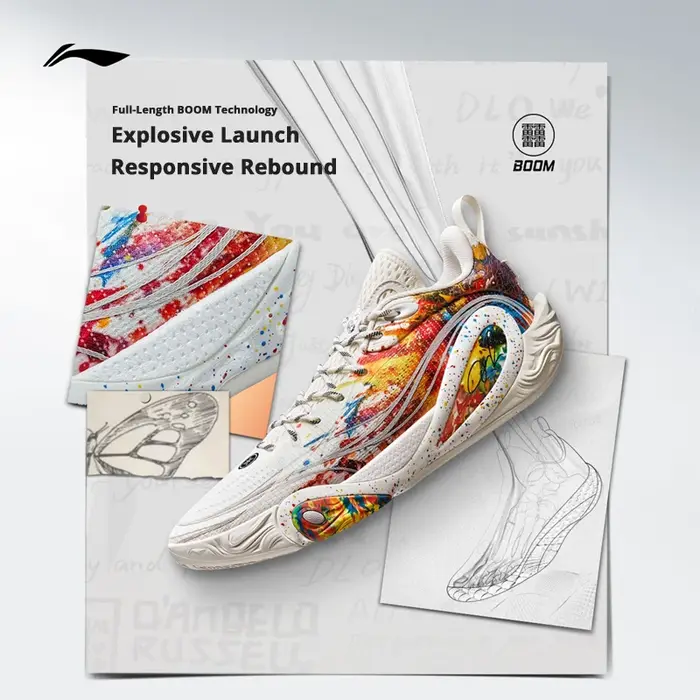 Li-Ning WADE DLO 1 Chaussures de basket-ball pour hommes BOOM Légères Absorption des chocs