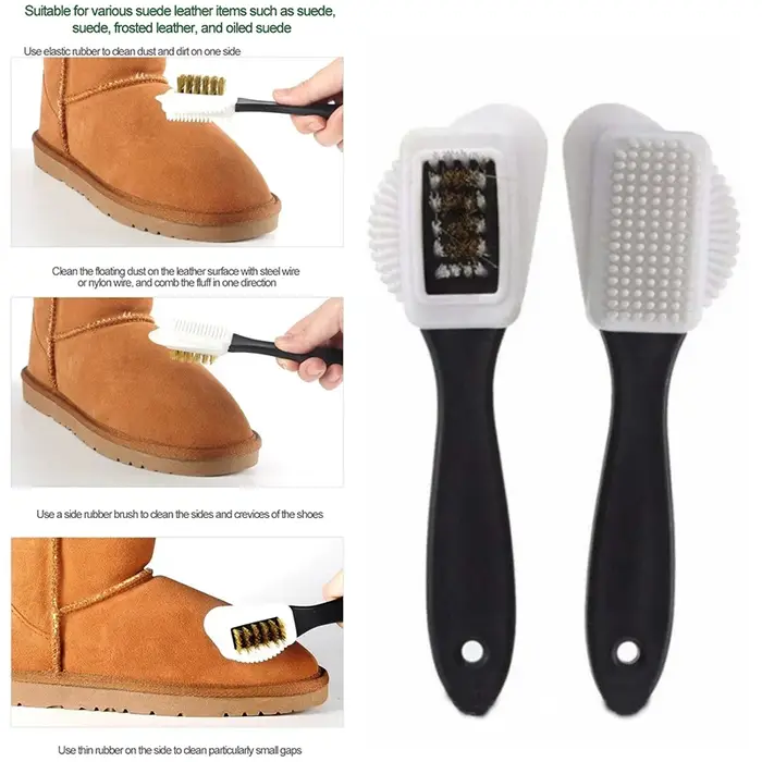 Nouvelles bottes en daim brosse à chaussures moelleuses pour baskets