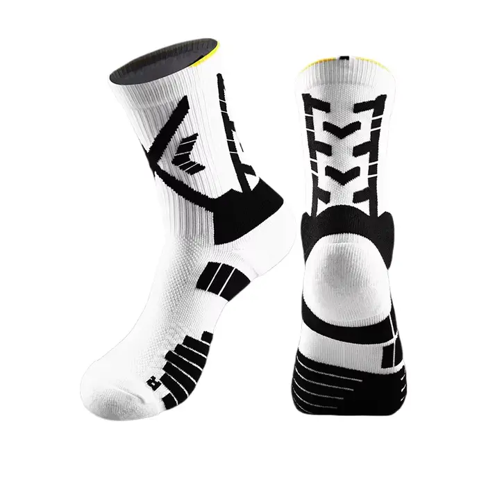 Chaussettes de basket-ball montantes évacuant l'humidité