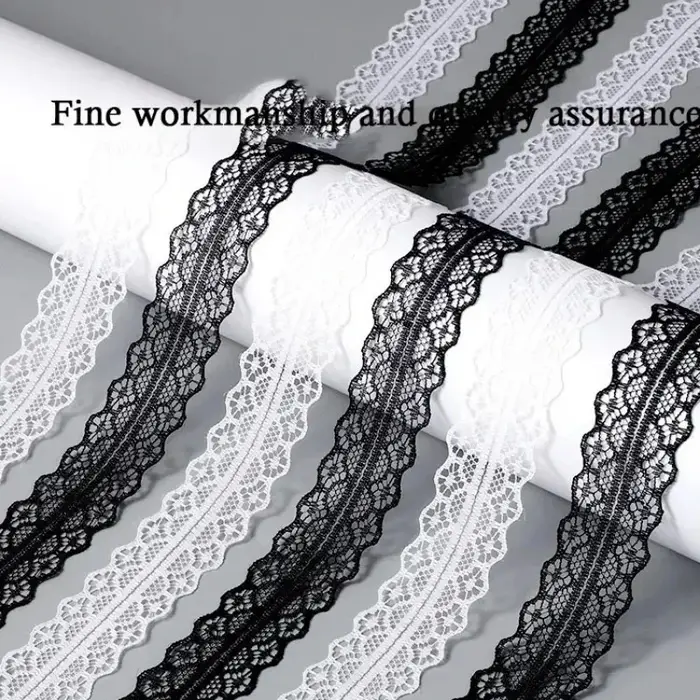Lacets de baskets plats élégants en dentelle de 2.9CM de largeur pour femmes