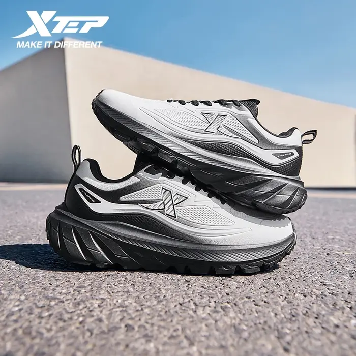 Xtep chaussure de course pour hommes QingYue coton imperméable Absorption des chocs résistant à l'usure durabilité baskets légères 875419110002