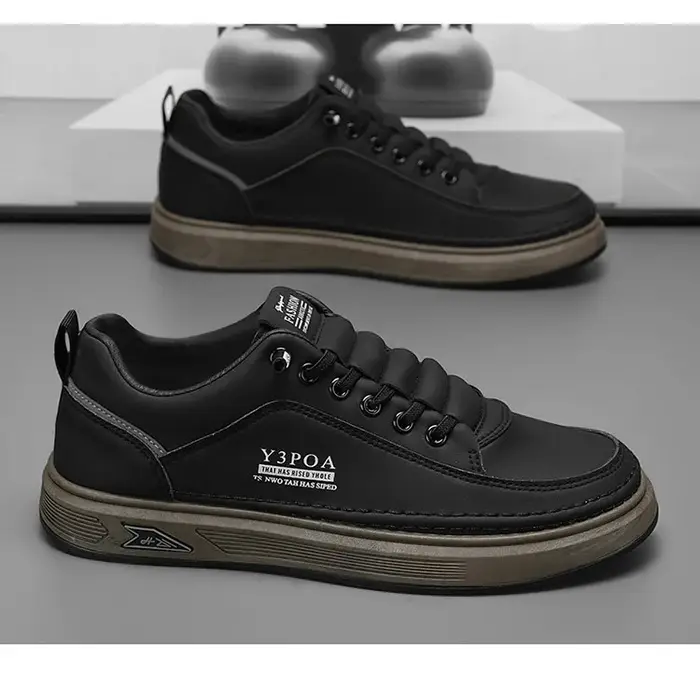 Chaussures décontractées en cuir pour hommes 2026 – Baskets respirantes à enfiler