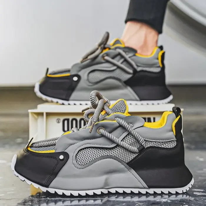 Baskets grande taille pour hommes mode chaussures décontractées en plein air respirant formateur Shhoes