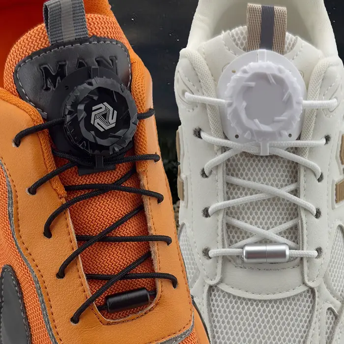 1 paire/2 paires de lacets de chaussures sans nœuds