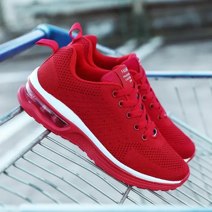 Baskets de course à Air rouge pour hommes femmes respirant Ultra léger grande taille 47 chaussures de sport