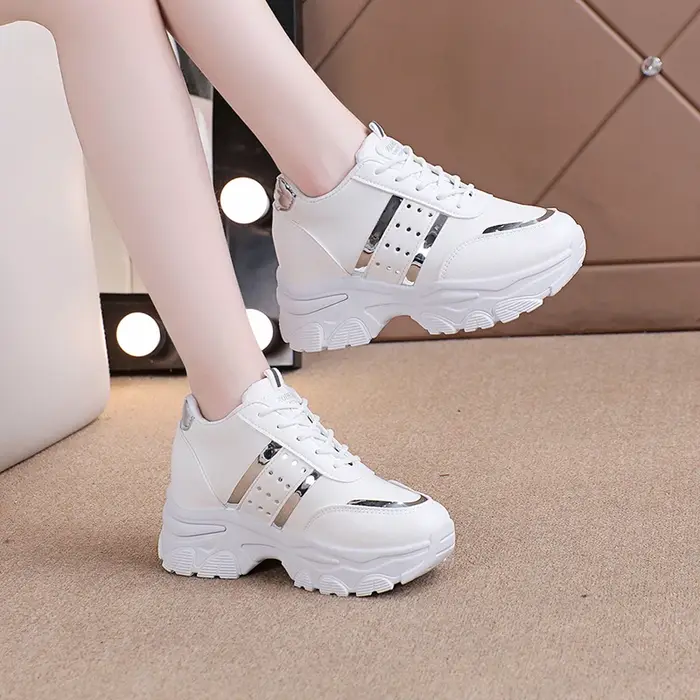 Baskets de tennis à plateforme pour femmes, chaussures de printemps confortables et décontractées, a