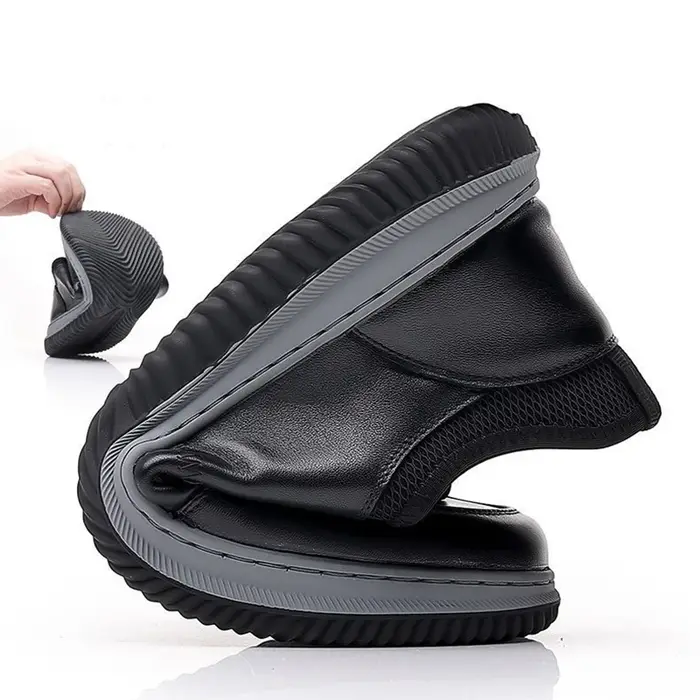 Chaussures de sport légères en cuir PU pour hommes, baskets respirantes pour hommes, à lacets, confortables, décontractées, course à pied, extérieur, nouveau