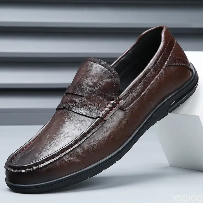 Chaussures plates décontractées à bout rond pour hommes